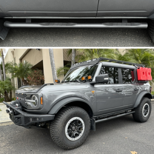 Ford Bronco Side Steps - Go Rhino - 4000 Series - Textured Black - `21-`26